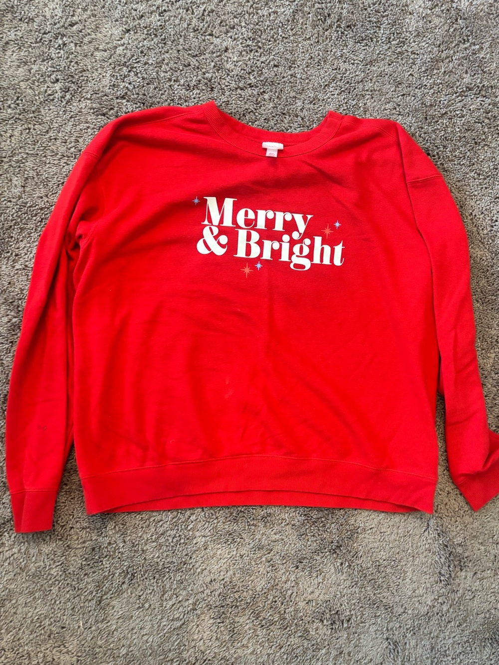 Wondershop Red and White Graphic Sweatshirt